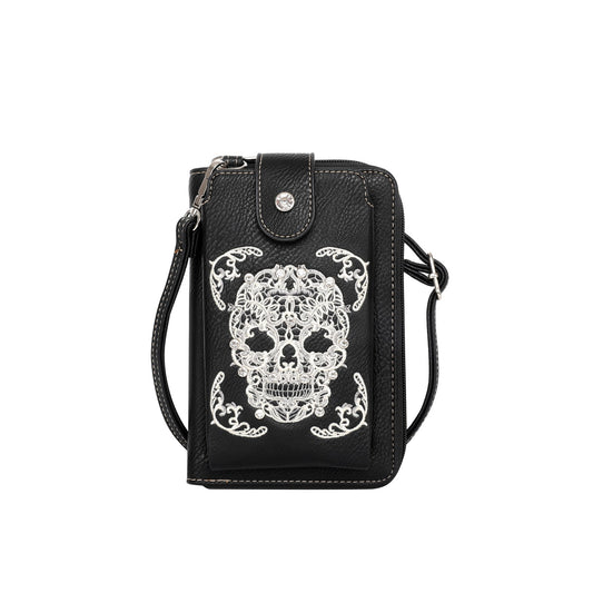 Sugar skull Phone Wallet black/white