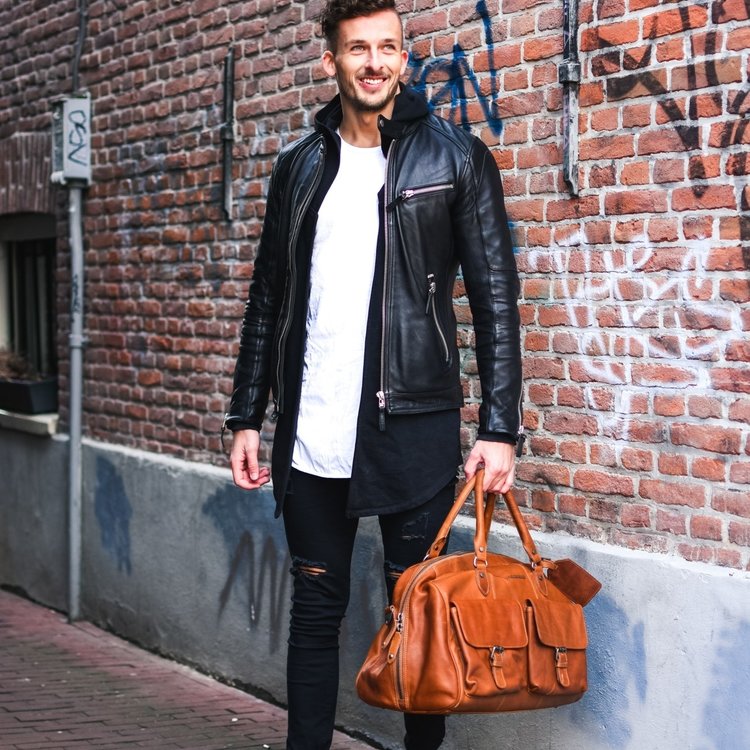 Travel bag "Wesley" cognac